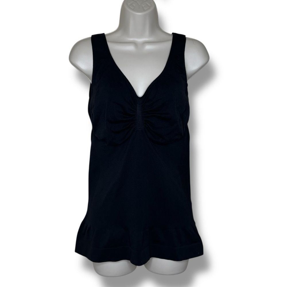 Shape by Cacique Slimming Stretchy Black Shapewear Tank Women Plus Size 26/28